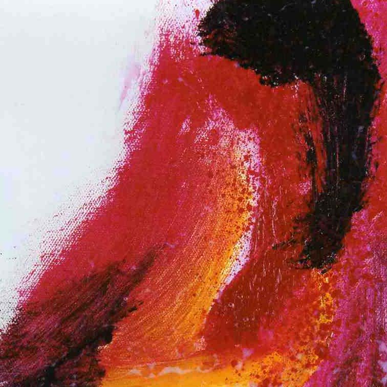 Enjoue (diptyque 2) - acrylique - laque et pastel - 20 x 20 cm - 2003